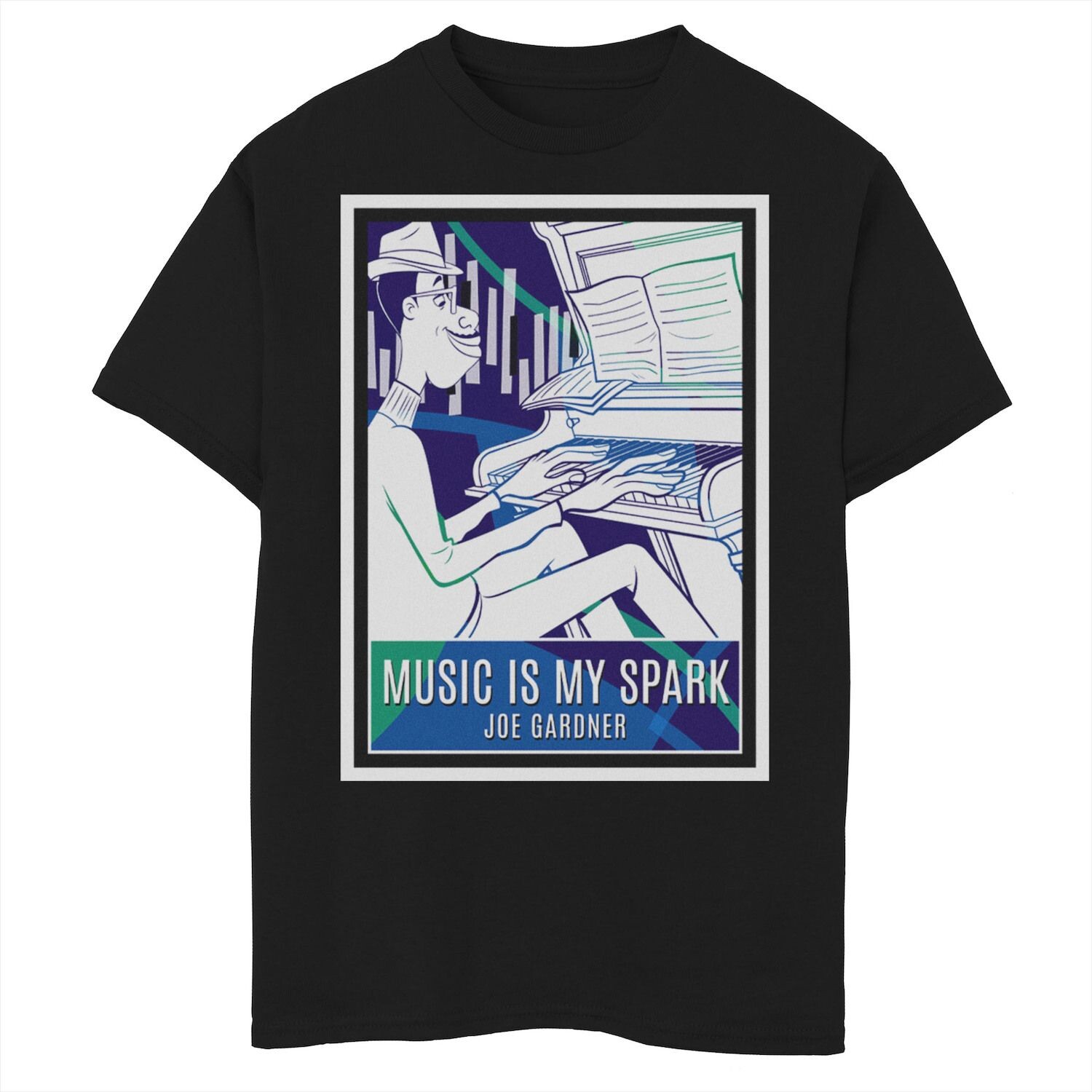 Футболка с плакатом Disney/Pixar's Soul Boys 8–20 Joe Gardner Music Is My Spark Disney / Pixar
Футболка с плакатом Disney/Pixar's Soul Boys 8–20 Joe Gardner Music Is My Spark Disney / Pixar
