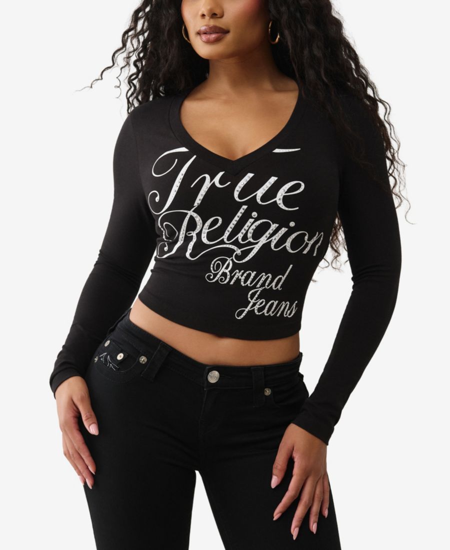 Женская детская футболка с V-образным вырезом и логотипом Crystal True Religion, Jet Black, Черный, Женская детская футболка с V-образным вырезом и логотипом Crystal True Religion, Jet Black
Женская детская футболка с V-образным вырезом и логотипом Crystal True Religion, Jet Black, Черный, Женская детская футболка с V-образным вырезом и логотипом Crystal True Religion, Jet Black