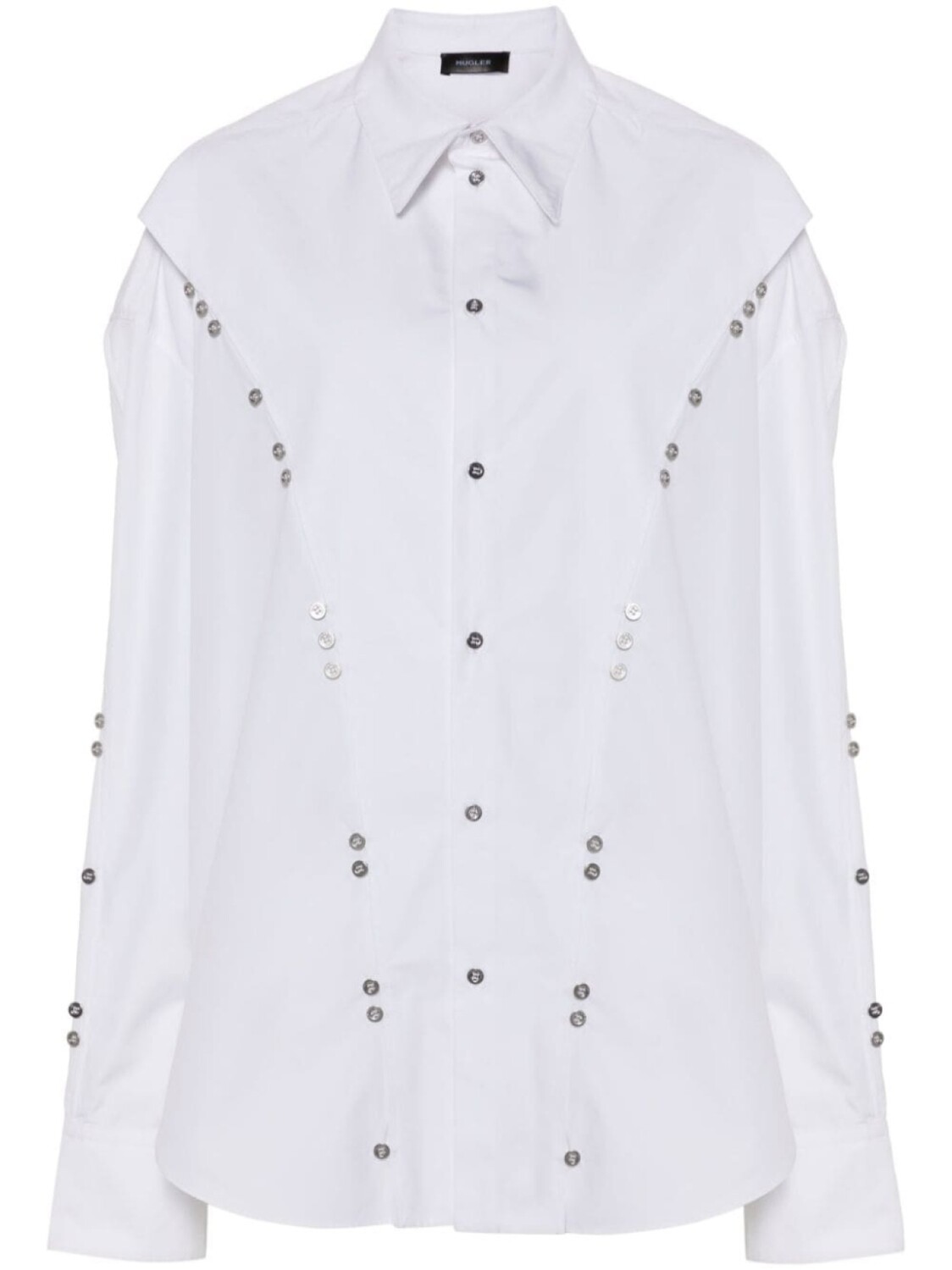 Mugler поплиновая рубашка, белый
Mugler поплиновая рубашка, белый