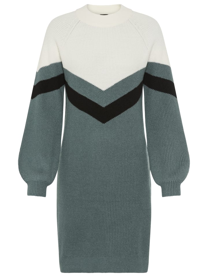 Laura Scott Вязаное платье бензинового и белого цвета
Laura Scott Вязаное платье бензинового и белого цвета