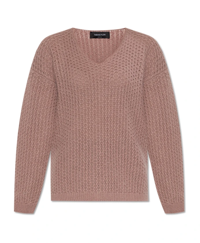 Пуловер с V-образным вырезом Fabiana Filippi, розовый
Пуловер с V-образным вырезом Fabiana Filippi, розовый