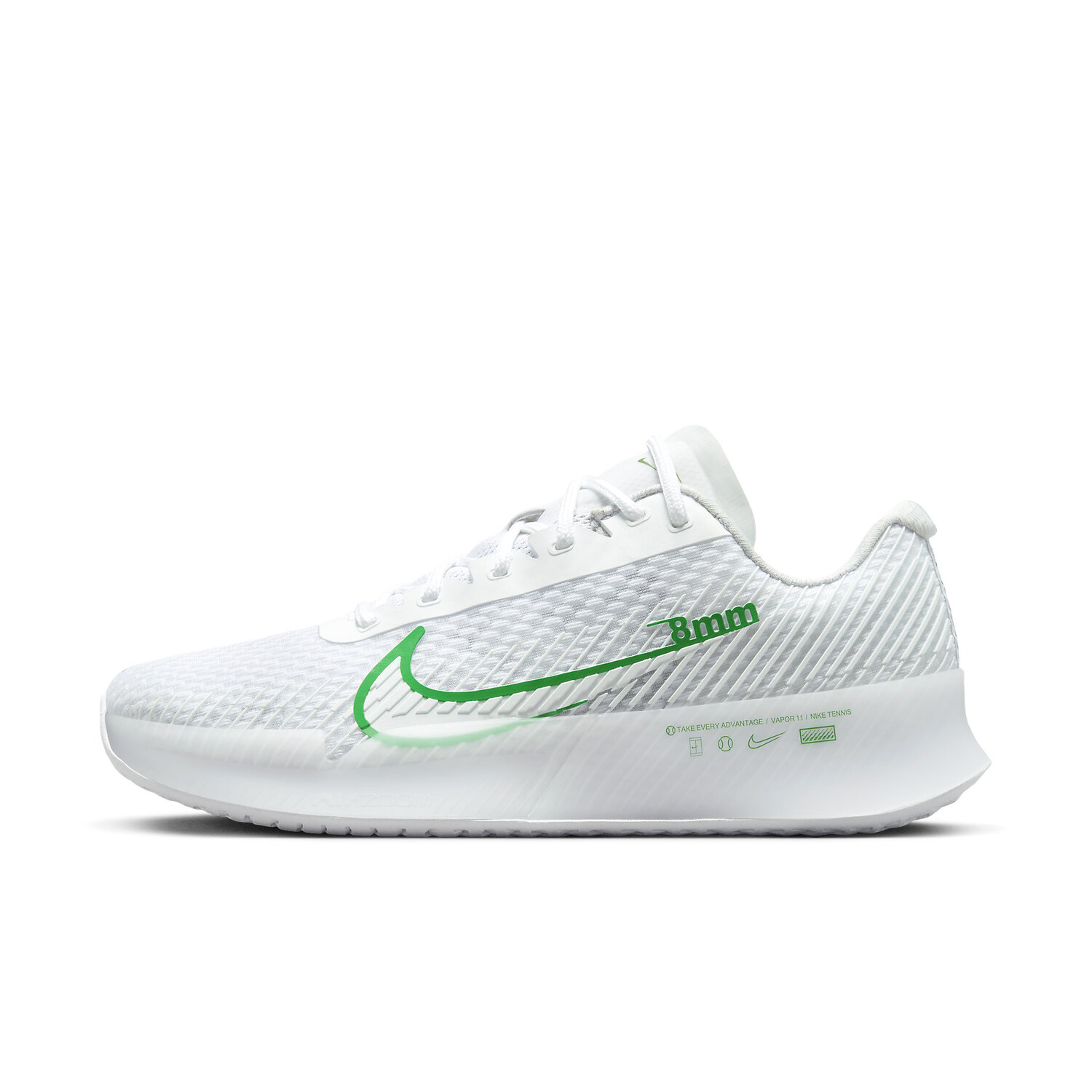 Теннисные кроссовки Nike Air Zoom Vapor 11 женские, White/Green 
Теннисные кроссовки Nike Air Zoom Vapor 11 женские, White/Green