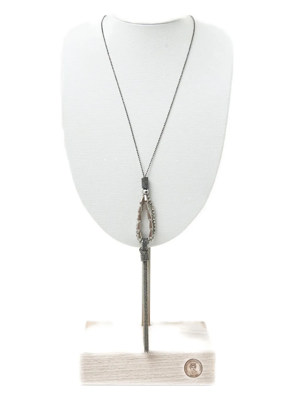 Кулон-ожерелье из хрустального стекла Peserico, серебряный
Кулон-ожерелье из хрустального стекла Peserico, серебряный