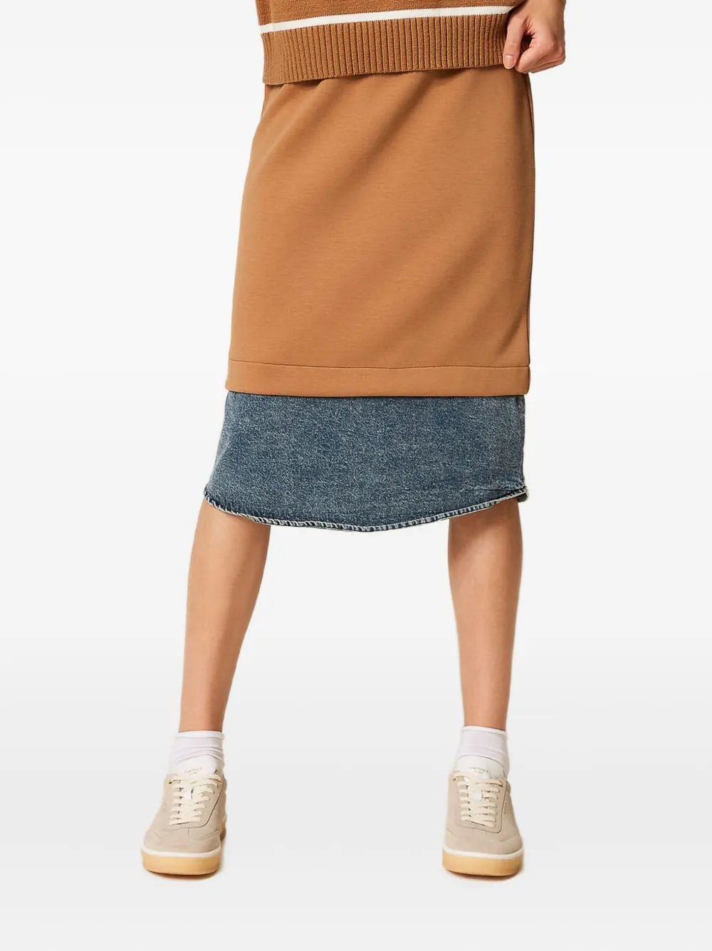 Юбка миди в двух тонах TWINSET, коричневый
Юбка миди в двух тонах TWINSET, коричневый