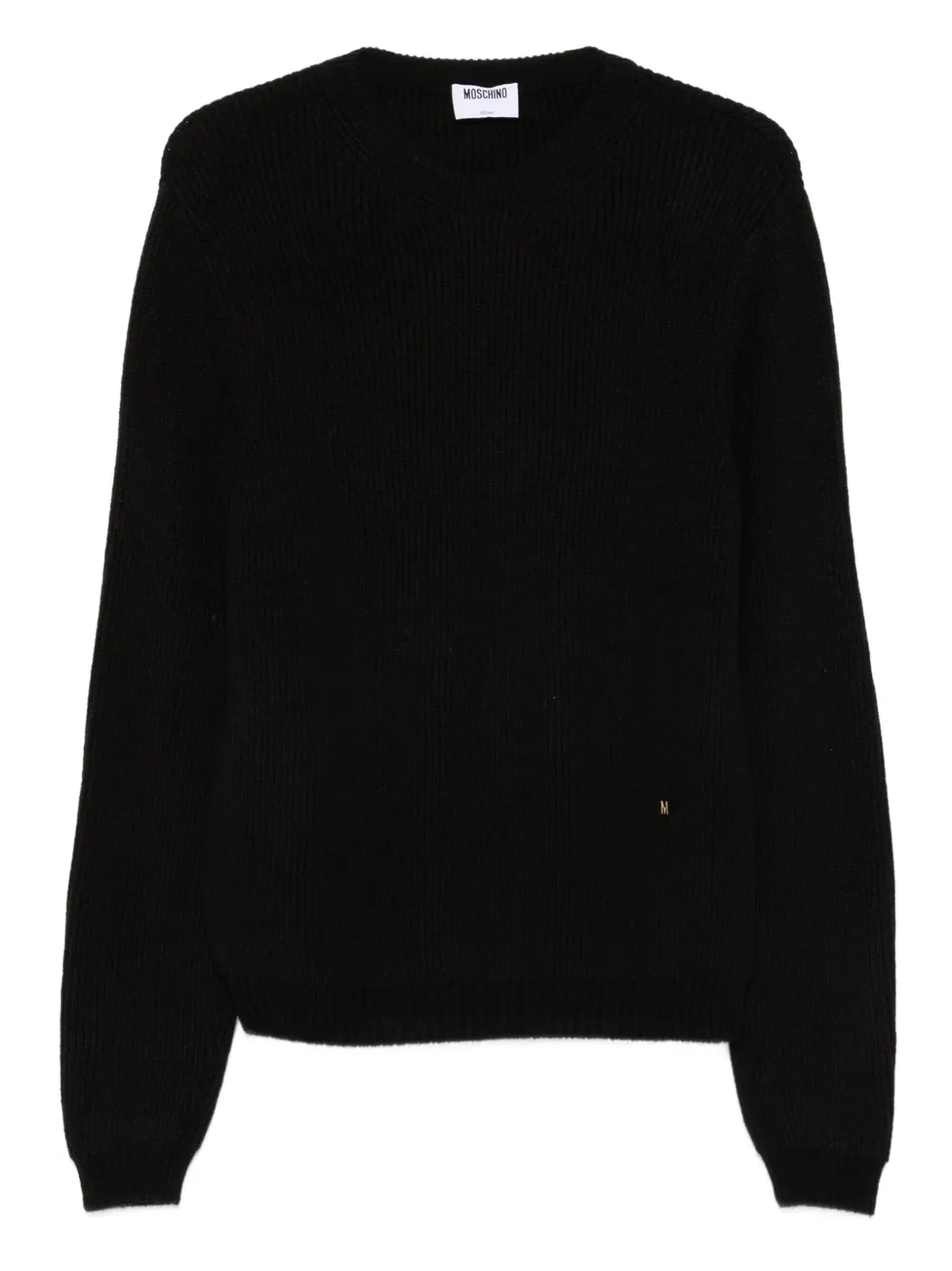 Свитер в рубчик Moschino, черный 
Свитер в рубчик Moschino, черный