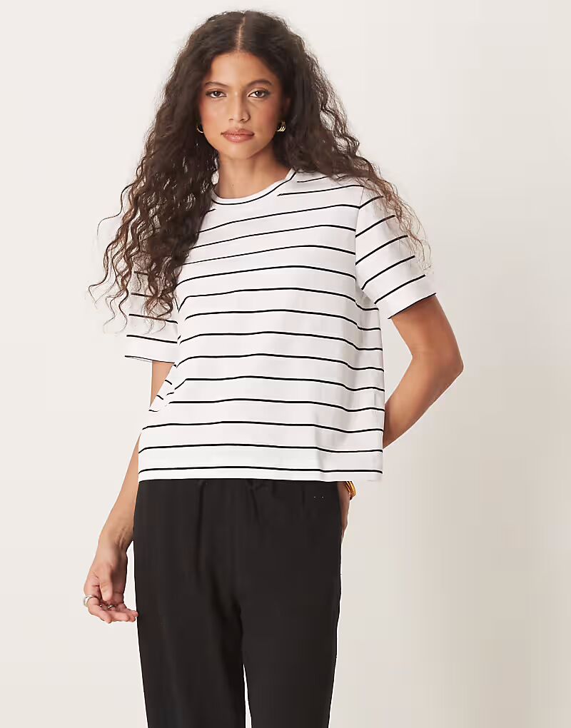 Футболка Selected Femme в тонкую белую черную полоску
Футболка Selected Femme в тонкую белую черную полоску