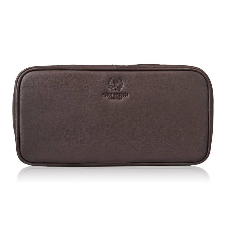 Paolo Peruzzi AY-12-BR Дорожная косметичка из темно-коричневой кожи 
Paolo Peruzzi AY-12-BR Дорожная косметичка из темно-коричневой кожи