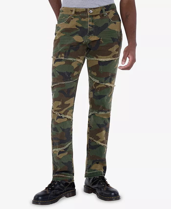 Мужские джинсы с принтом, вставками, бахромой и многослойным кроем Raw X, зеленый
Мужские джинсы с принтом, вставками, бахромой и многослойным кроем Raw X, зеленый