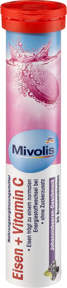 Таблетки шипучие Железо + Витамин С 20 штук по 82 г. Mivolis
Таблетки шипучие Железо + Витамин С 20 штук по 82 г. Mivolis