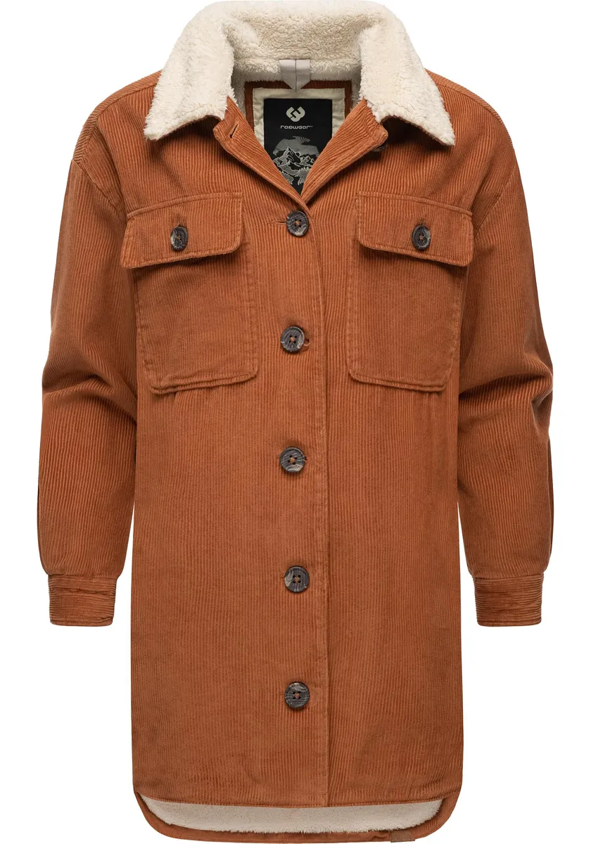 Вельветовая куртка Ragwear "Kyoka", без капюшона, стильная женская куртка из вельвета на пушистой подкладке, коричневый 
Вельветовая куртка Ragwear "Kyoka", без капюшона, стильная женская куртка из вельвета на пушистой подкладке, коричневый