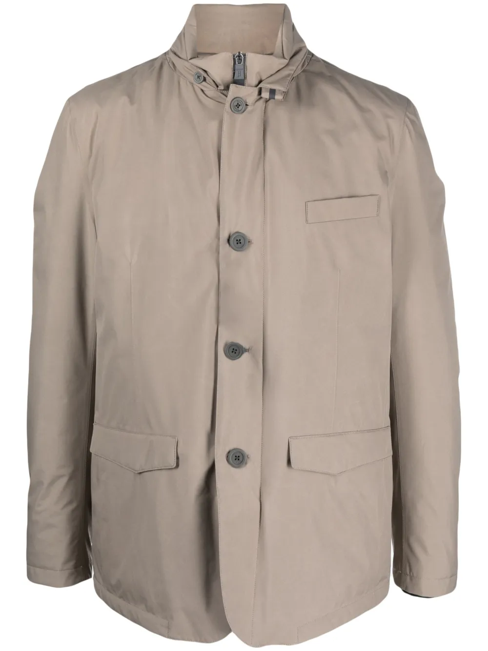 Пуховик с воротником-воронкой Herno, нейтральный
Пуховик с воротником-воронкой Herno, нейтральный