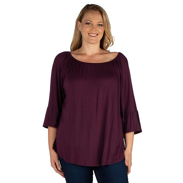 Туника с расклешенными рукавами свободного кроя Plus size 24Seven Comfort Apparel, Plum
Туника с расклешенными рукавами свободного кроя Plus size 24Seven Comfort Apparel, Plum