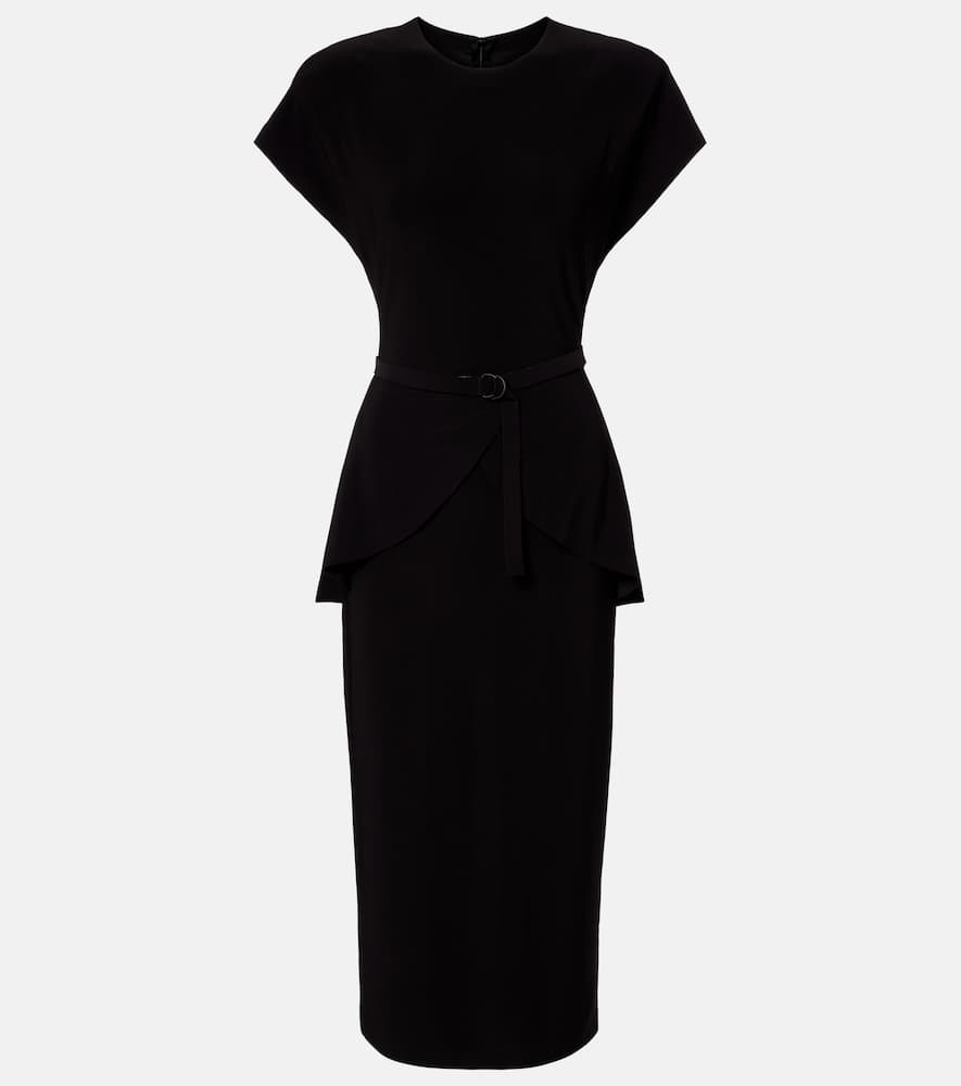 Поясное платье миди с баской Norma Kamali, Black
Поясное платье миди с баской Norma Kamali, Black