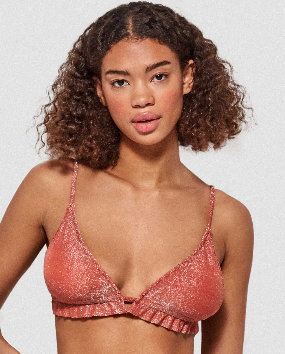 Лиф бикини с треугольными чашечками без косточек Gisela, оранжевый 
Лиф бикини с треугольными чашечками без косточек Gisela, оранжевый