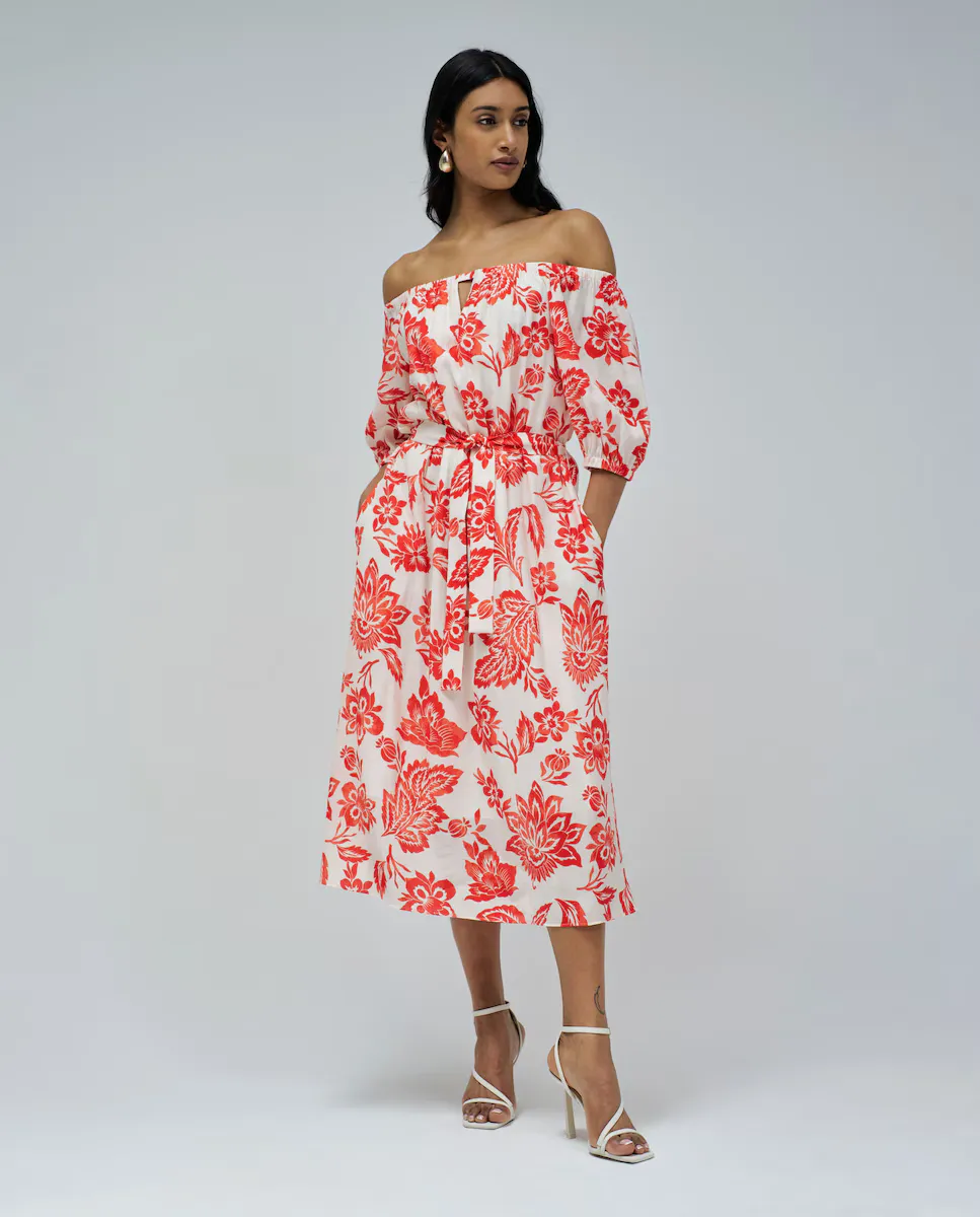 Миди-платье с цветочным принтом Salsa Jeans, красный
Миди-платье с цветочным принтом Salsa Jeans, красный