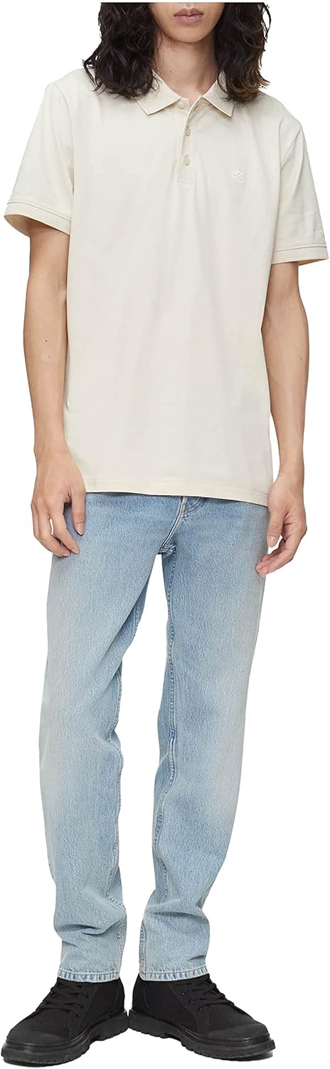 Мужская рубашка-поло Calvin Klein из гладкого хлопка с монограммой и логотипом, Bone White
Мужская рубашка-поло Calvin Klein из гладкого хлопка с монограммой и логотипом, Bone White