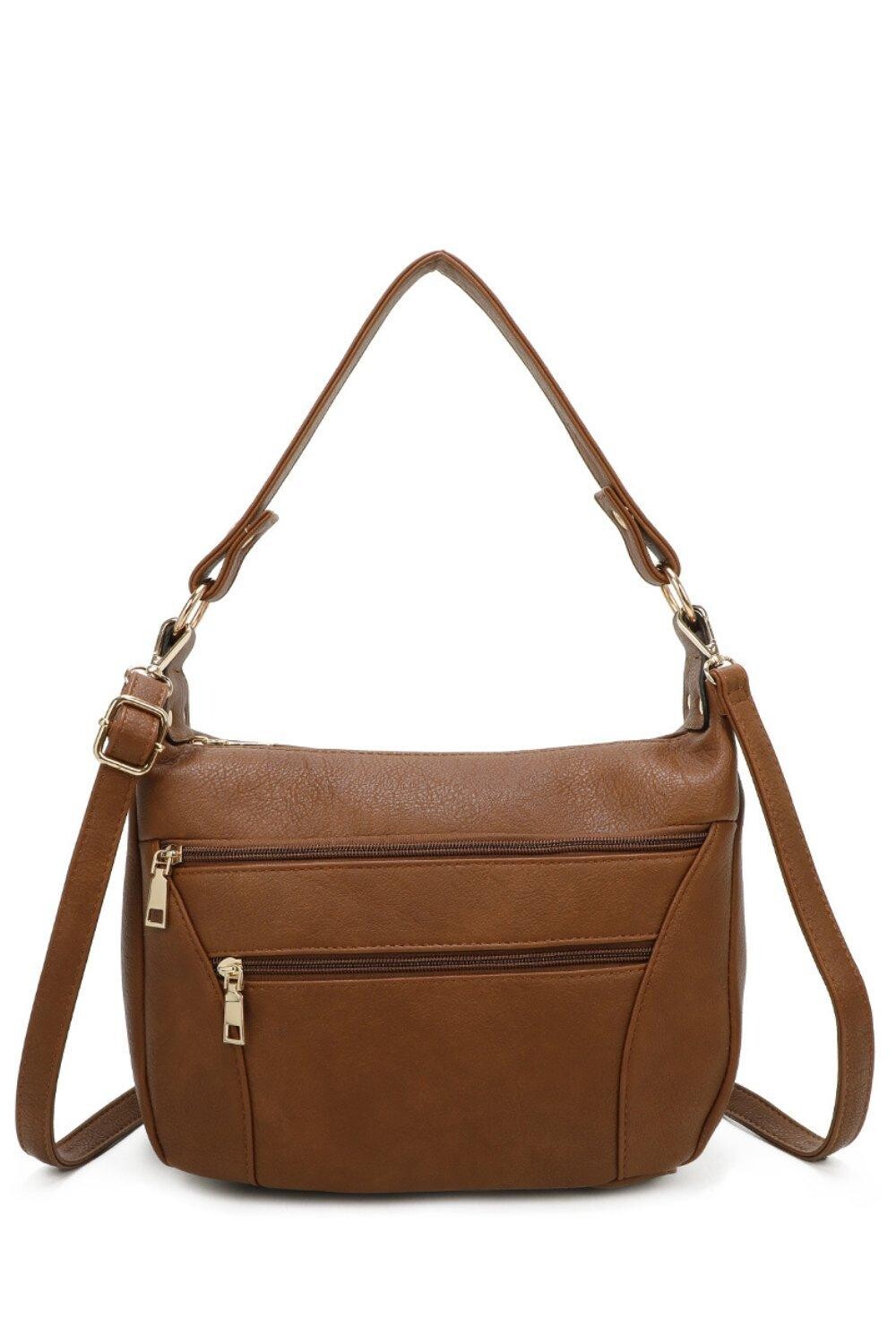 Сумка через плечо Sims из искусственной кожи с четырьмя молниями Fontanella Fashion, коричневый
Сумка через плечо Sims из искусственной кожи с четырьмя молниями Fontanella Fashion, коричневый