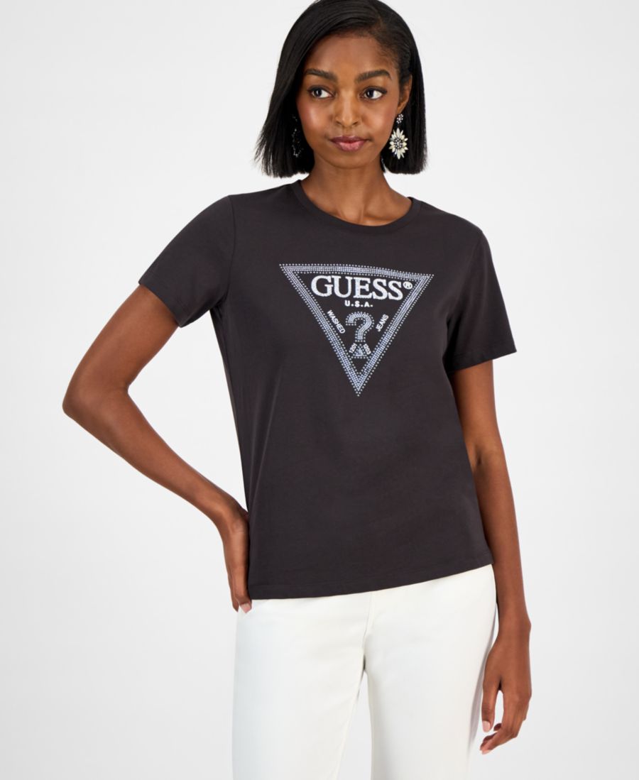 Женская футболка с коротким рукавом и декорированными треугольниками GUESS, Bark Brown, Коричневый, Женская футболка с коротким рукавом и декорированными треугольниками GUESS, Bark Brown
Женская футболка с коротким рукавом и декорированными треугольниками GUESS, Bark Brown, Коричневый, Женская футболка с коротким рукавом и декорированными треугольниками GUESS, Bark Brown