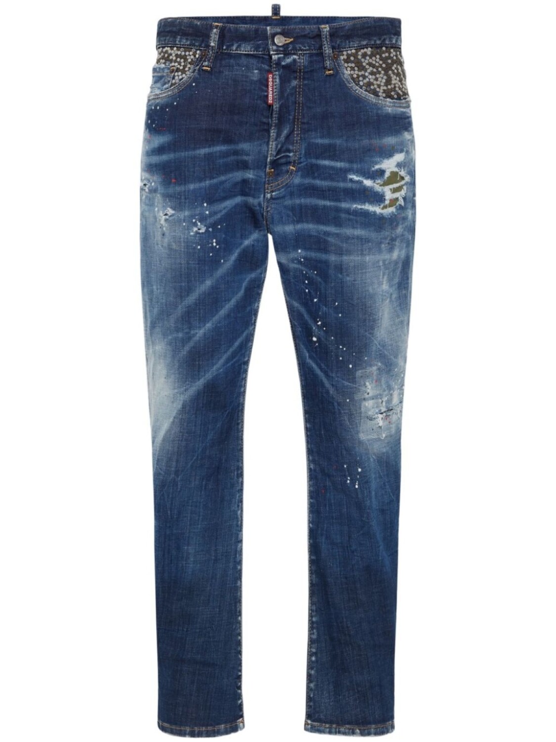 DSQUARED2 прямые джинсы с эффектом потертости, синий
DSQUARED2 прямые джинсы с эффектом потертости, синий