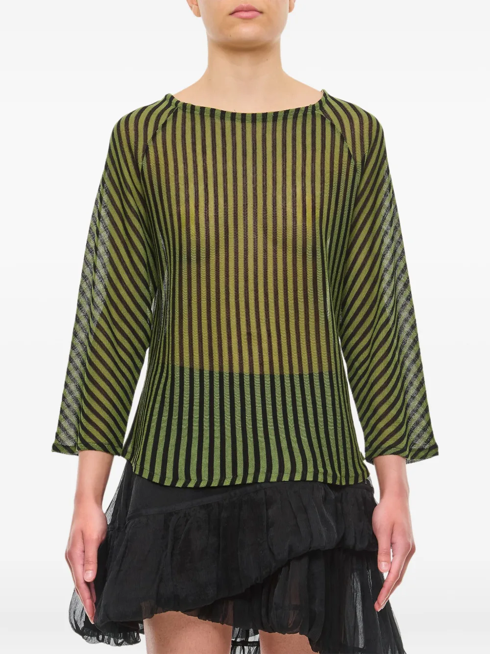 Полосатый топ с рукавами три четверти VITELLI, зеленый
Полосатый топ с рукавами три четверти VITELLI, зеленый