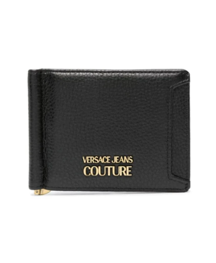 Кожаный кошелек S с логотипом Versace Jeans Couture, черный 
Кожаный кошелек S с логотипом Versace Jeans Couture, черный