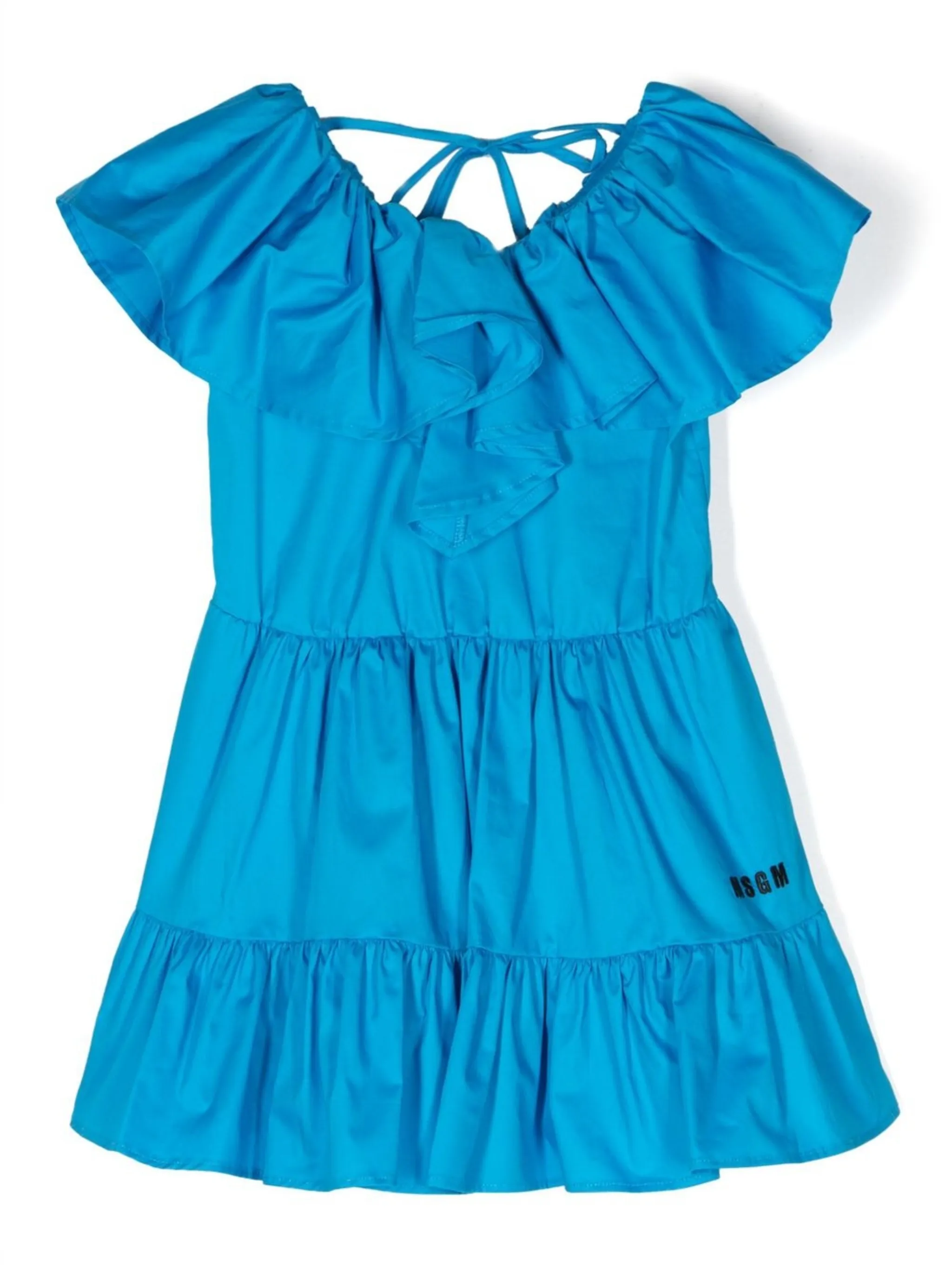 Ярусное платье с оборками Msgm Kids, синий
Ярусное платье с оборками Msgm Kids, синий
