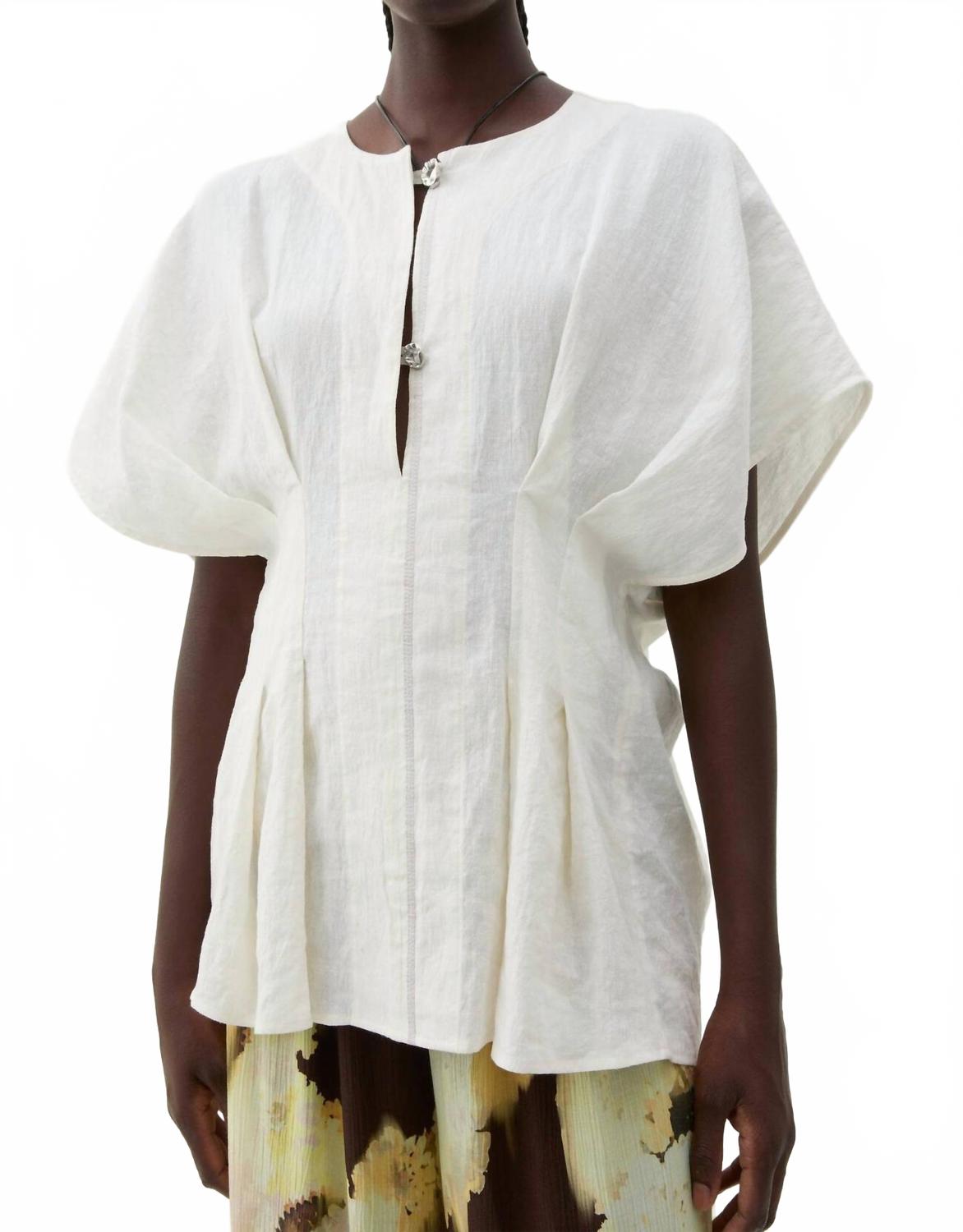 Джемния Льняной топ белый Rodebjer
Джемния Льняной топ белый Rodebjer