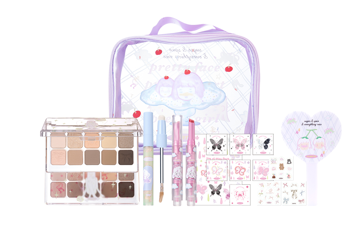 FLORTTE Wackky Girl Dormitory Cream набор косметики Natural Brightening Skin Tone Concealing комплект из семи предметов
FLORTTE Wackky Girl Dormitory Cream набор косметики Natural Brightening Skin Tone Concealing комплект из семи предметов