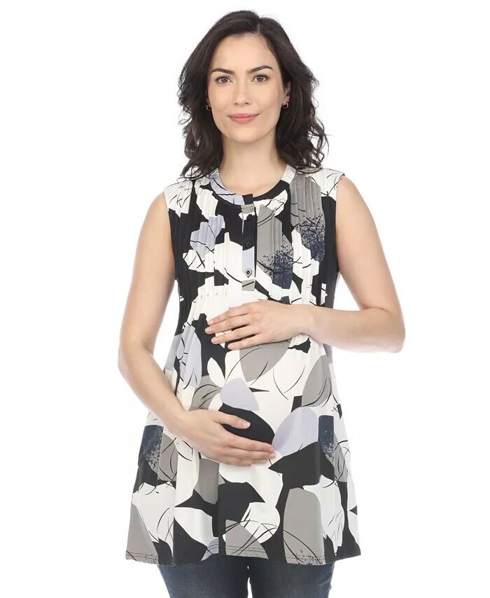 Верх-туника без рукавов с плиссировкой спереди для беременных White Mark, серый
Верх-туника без рукавов с плиссировкой спереди для беременных White Mark, серый