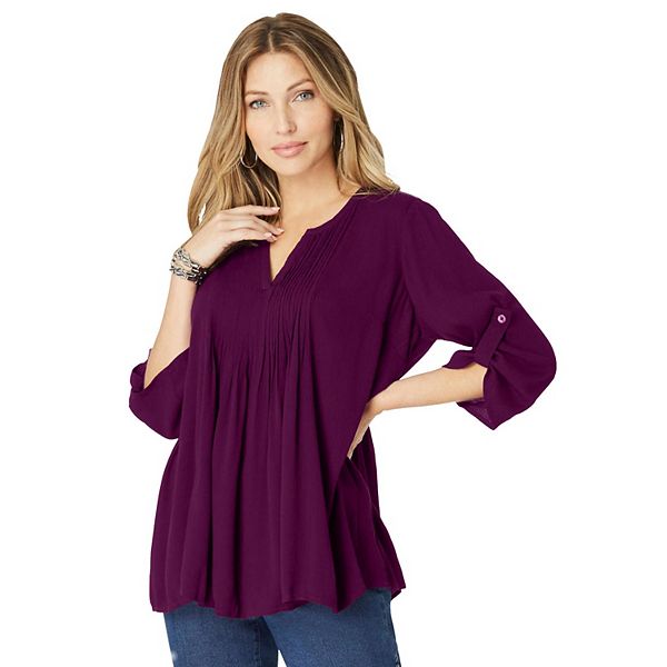 Женская футболка Tara plus size с эффектом мятой ткани Roaman'S, Dark Berry
Женская футболка Tara plus size с эффектом мятой ткани Roaman'S, Dark Berry