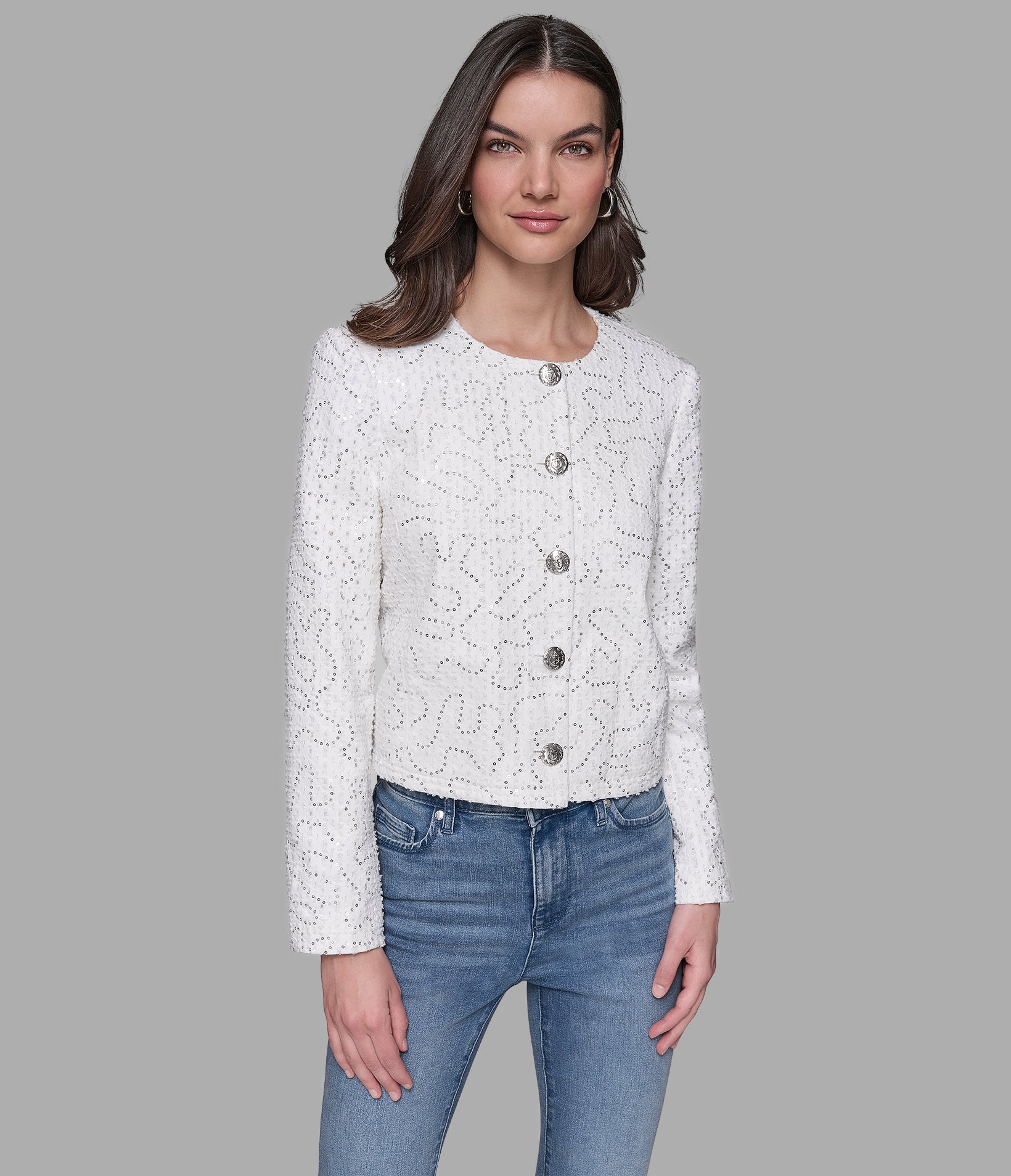 Женская куртка с текстурой KARL LAGERFELD PARIS, белый
Женская куртка с текстурой KARL LAGERFELD PARIS, белый