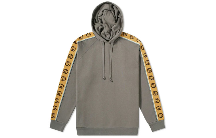 Хлопковый худи с капюшоном GUCCI, серо-коричневый
Хлопковый худи с капюшоном GUCCI, серо-коричневый