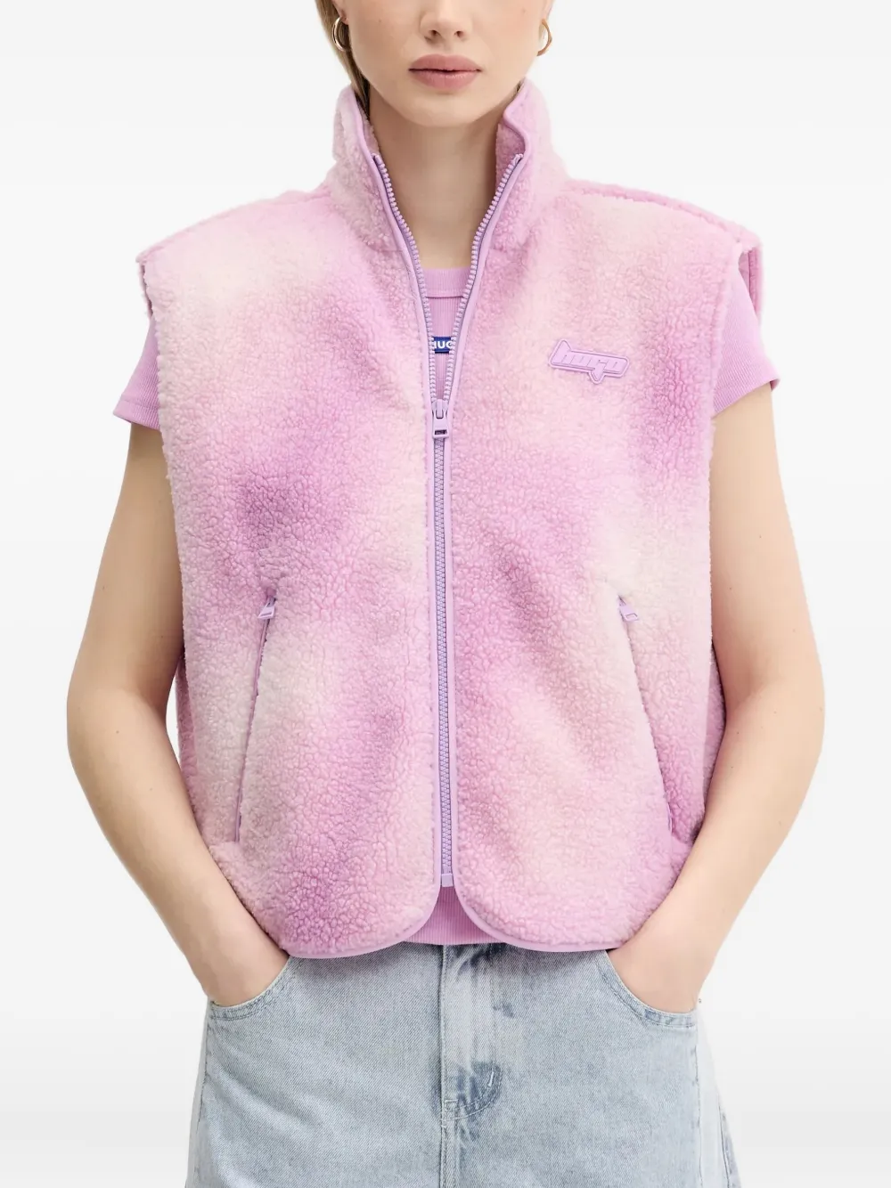 Флисовый жилет с принтом тай-дай HUGO, розовый
Флисовый жилет с принтом тай-дай HUGO, розовый