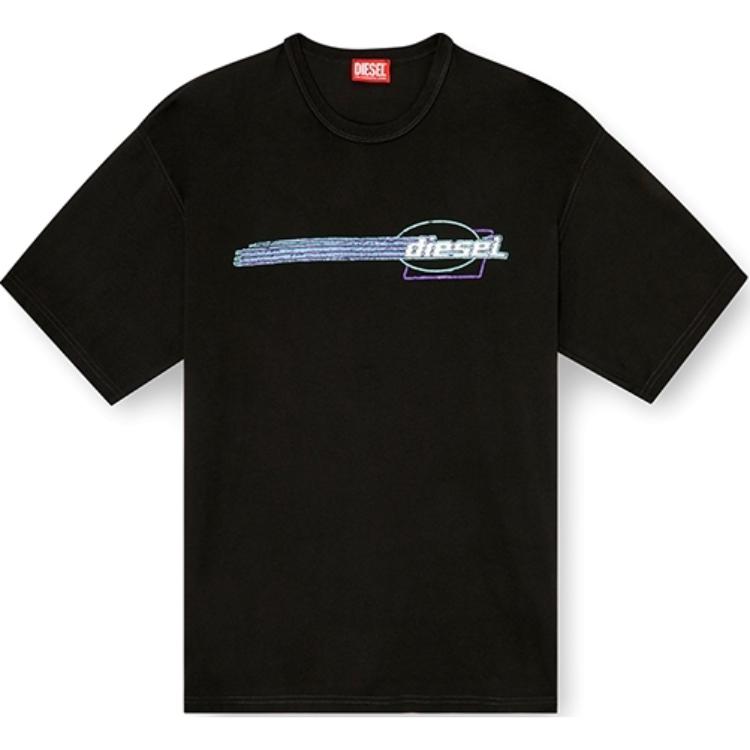 Футболка с логотипом из флока DIESEL, черный
Футболка с логотипом из флока DIESEL, черный