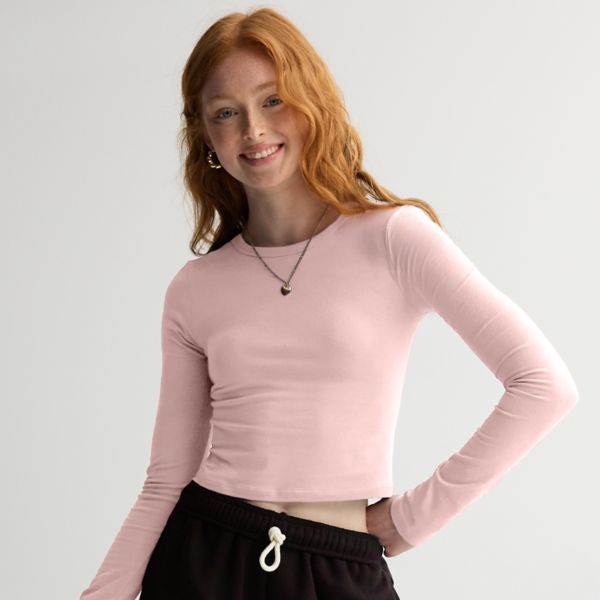 Футболка юниоров с длинными рукавами и укороченным круглым вырезом So, цвет lavender dawn 
Футболка юниоров с длинными рукавами и укороченным круглым вырезом So, цвет lavender dawn