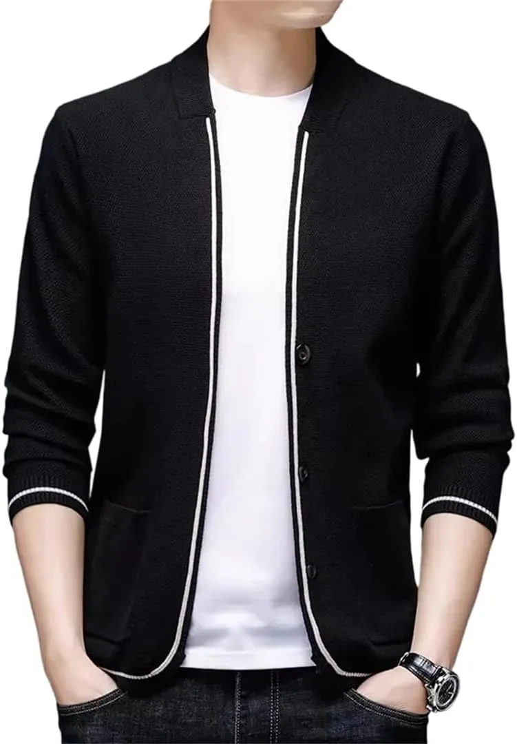 Мужской кардиган с длинным рукавом, воротником-шалью и карманом
Мужской кардиган с длинным рукавом, воротником-шалью и карманом