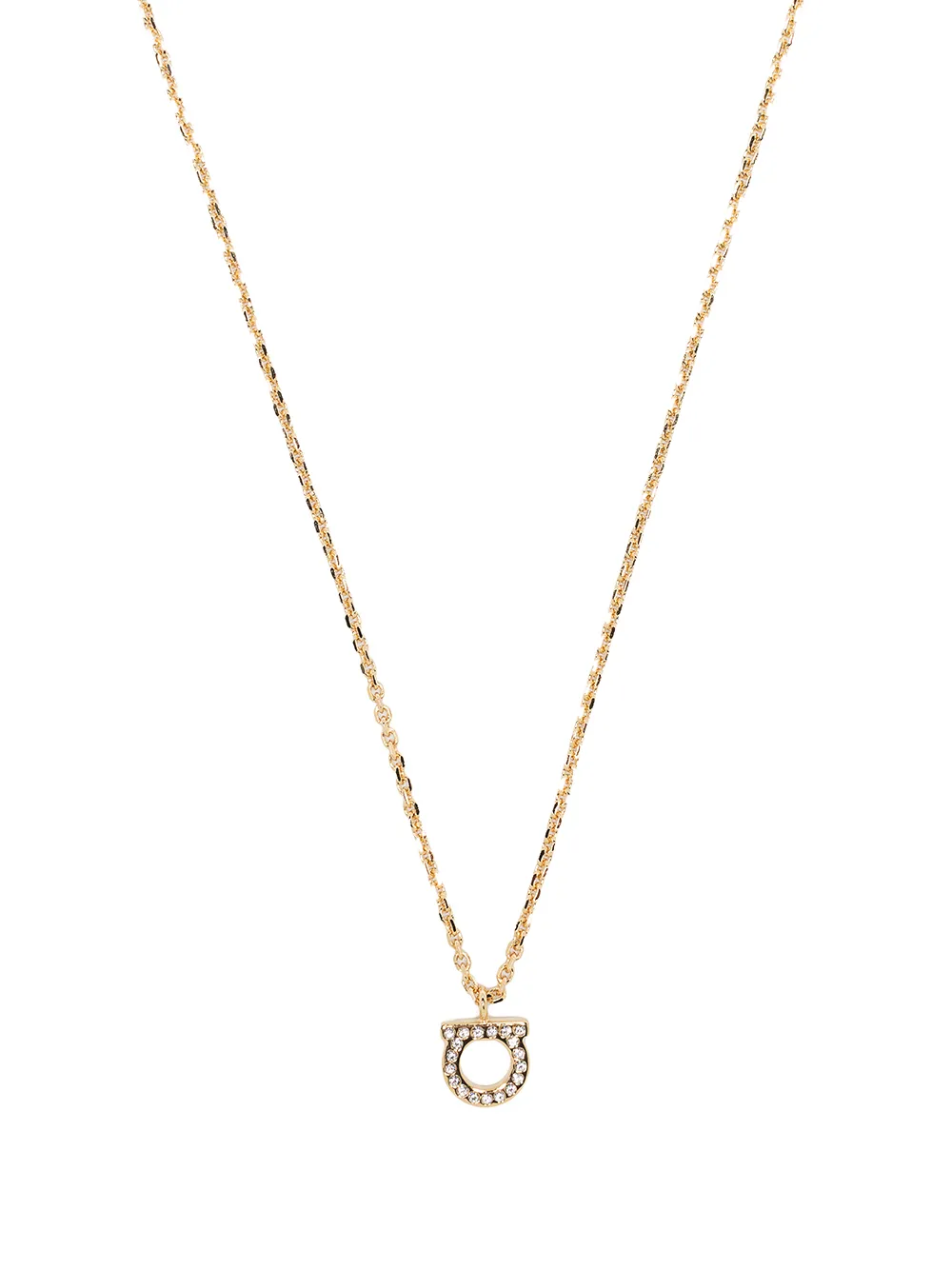 Колье с подвеской Gancini и кристаллами Ferragamo, золотой
Колье с подвеской Gancini и кристаллами Ferragamo, золотой