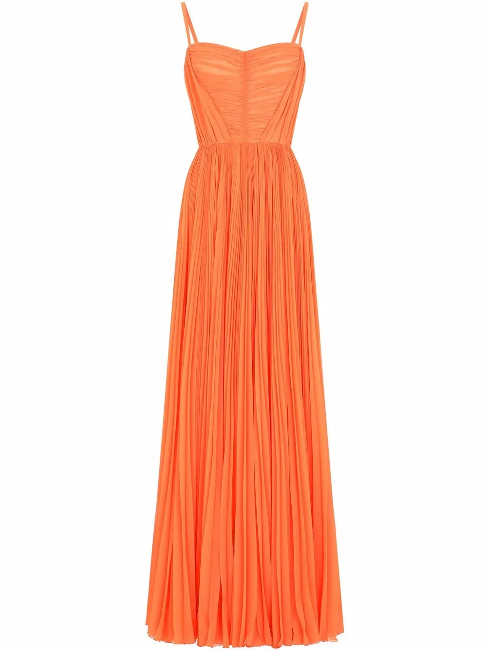 Шифоновое платье макси DOLCE & GABBANA, оранжевый 
Шифоновое платье макси DOLCE & GABBANA, оранжевый