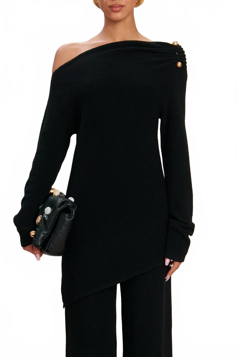 Элори Вязаный топ в черном Cult Gaia 
Элори Вязаный топ в черном Cult Gaia