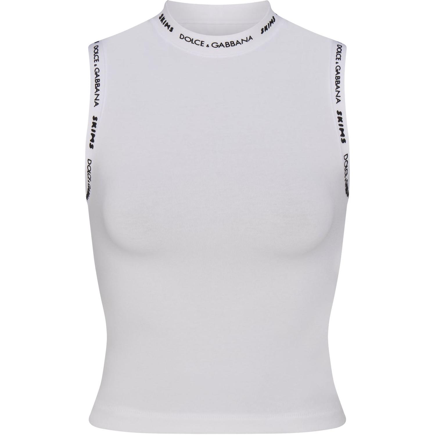 Футболка-майка Dolce&Gabbana Cotton Jersey Mock Neck Snow Skims, Snow/Snow
Футболка-майка Dolce&Gabbana Cotton Jersey Mock Neck Snow Skims, Snow/Snow