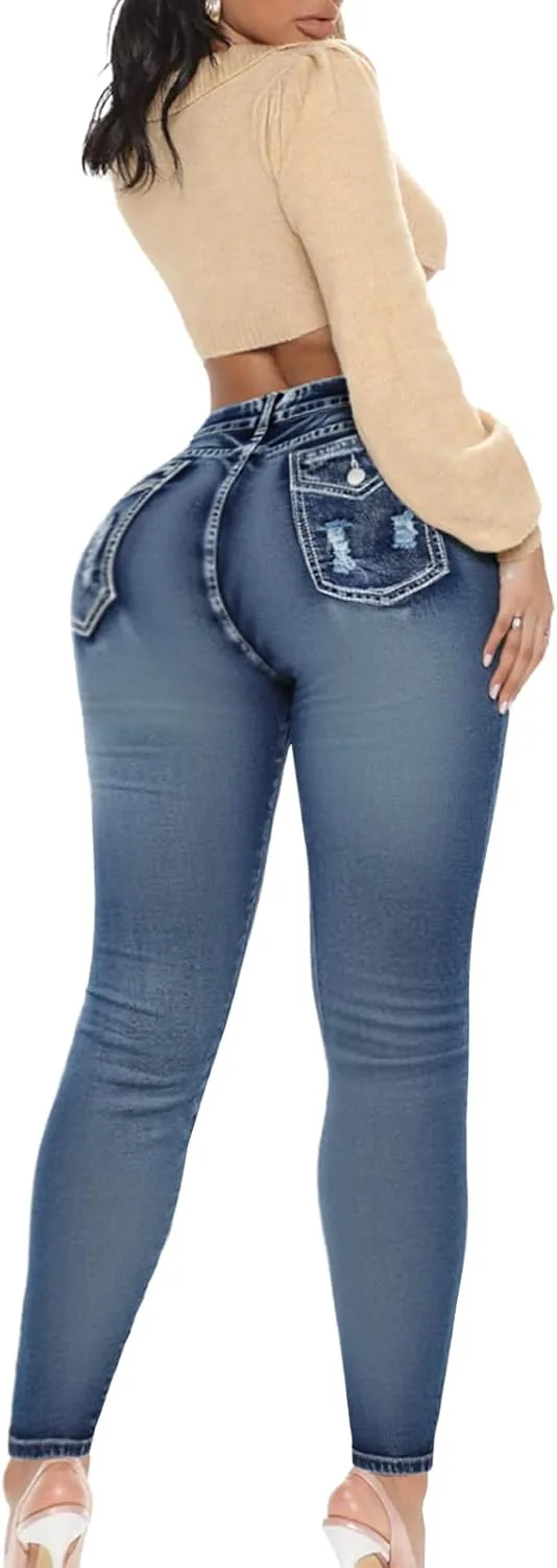 Cuyulitcik Stretchy Jeans для женщин Skinny с вышивкой, Curvy Tummy Control, Mid High Waisted, Blue Denim QERINTE
Cuyulitcik Stretchy Jeans для женщин Skinny с вышивкой, Curvy Tummy Control, Mid High Waisted, Blue Denim QERINTE