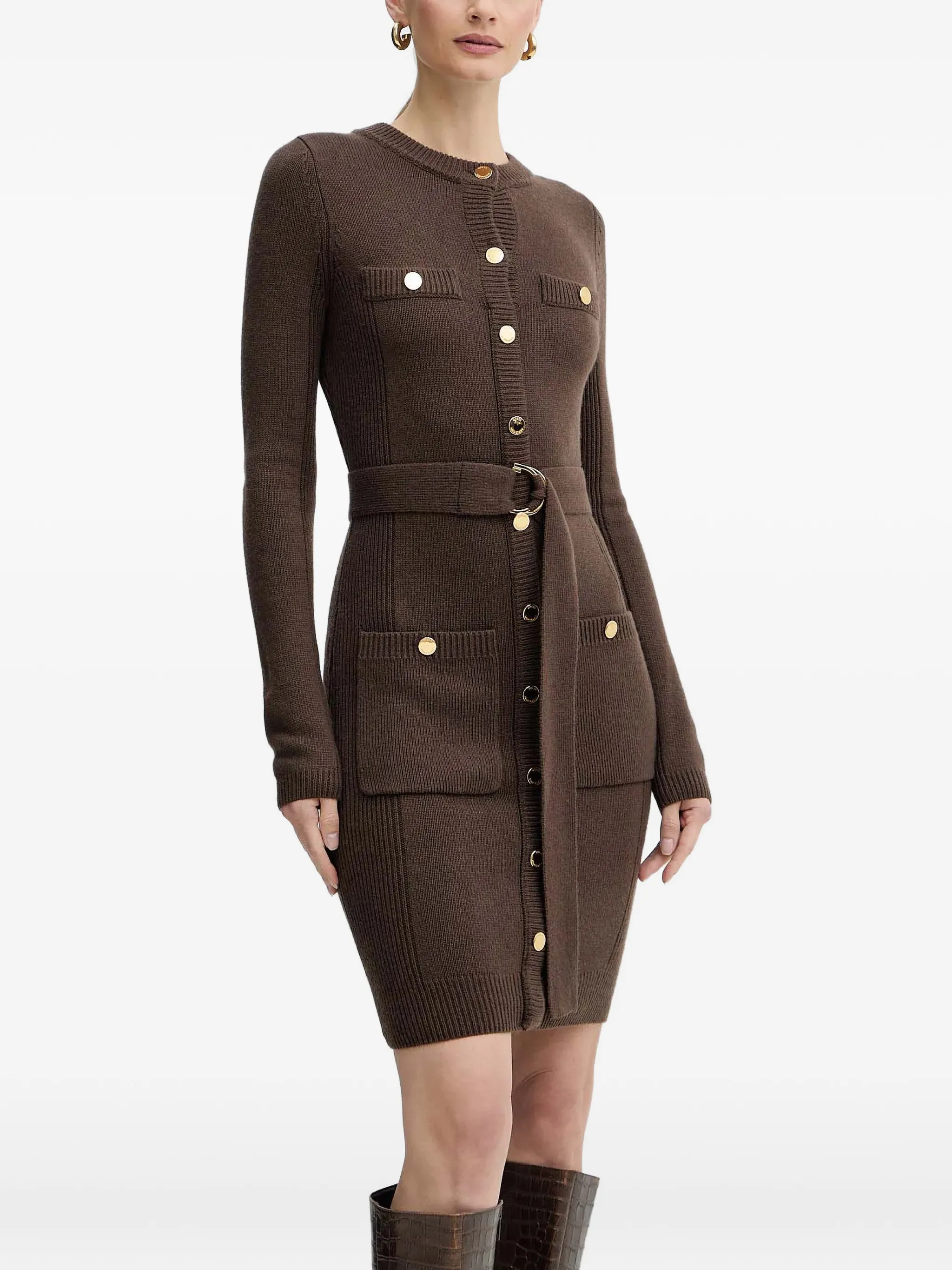 Платье мини с поясом Guess Usa, коричневый
Платье мини с поясом Guess Usa, коричневый