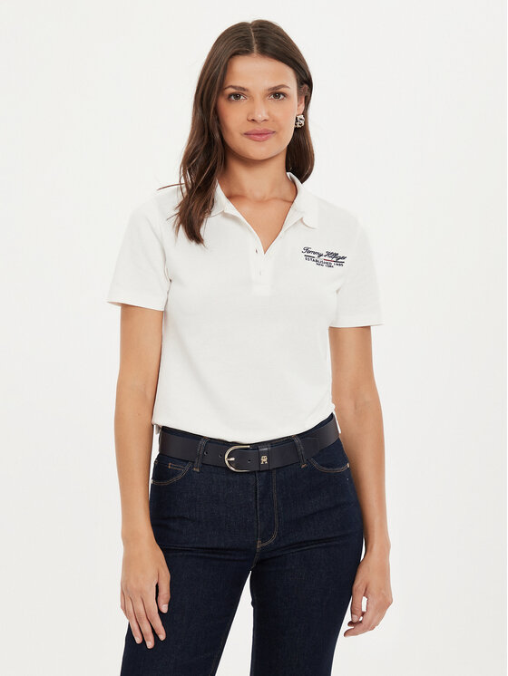 Поло slim fit Script WW0WW43624 Tommy Hilfiger, экрю
Поло slim fit Script WW0WW43624 Tommy Hilfiger, экрю