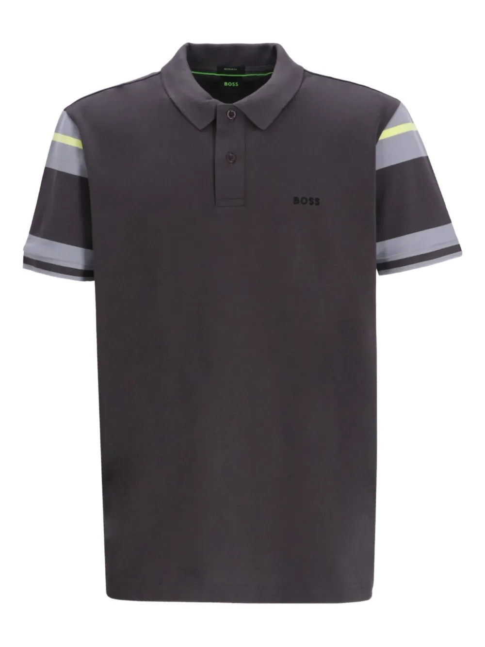 Рубашка поло с отделкой в полоску BOSS, серый
Рубашка поло с отделкой в полоску BOSS, серый