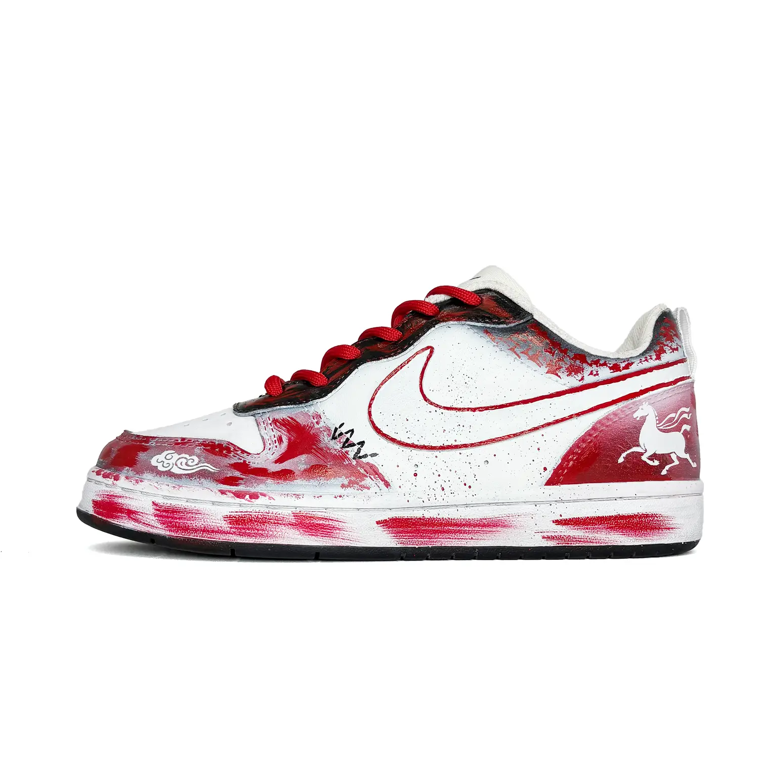 Nike Court Borough Pony, Celebration, Auspicious, устойчивые к истиранию и скольжению низкие скейтборд-кроссовки Black Red
Nike Court Borough Pony, Celebration, Auspicious, устойчивые к истиранию и скольжению низкие скейтборд-кроссовки Black Red