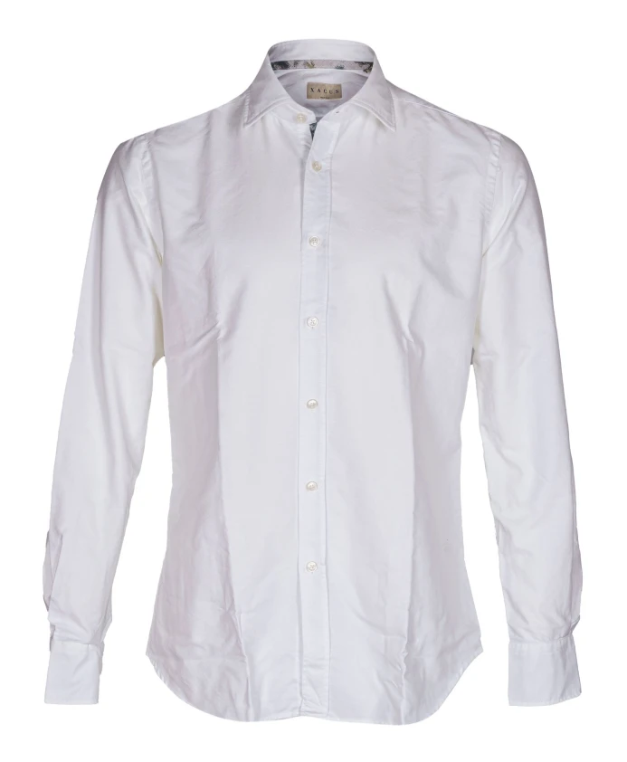 Хлопковая рубашка приталенного кроя с цветочными вставками. Xacus, белый
Хлопковая рубашка приталенного кроя с цветочными вставками. Xacus, белый