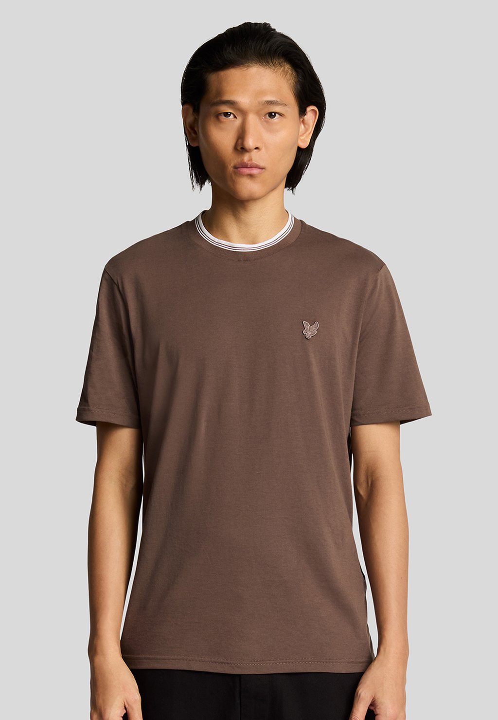 Базовая футболка TIPPED SUPERFINE Lyle & Scott, светло-коричневый 
Базовая футболка TIPPED SUPERFINE Lyle & Scott, светло-коричневый