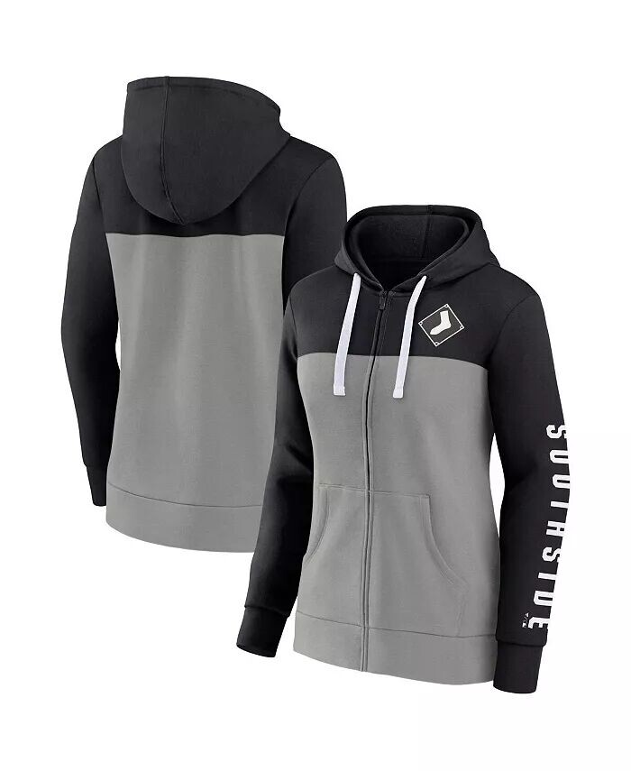 Женская черно-серая куртка Chicago White Sox с капюшоном и молнией во всю длину Take The Field Fanatics
Женская черно-серая куртка Chicago White Sox с капюшоном и молнией во всю длину Take The Field Fanatics