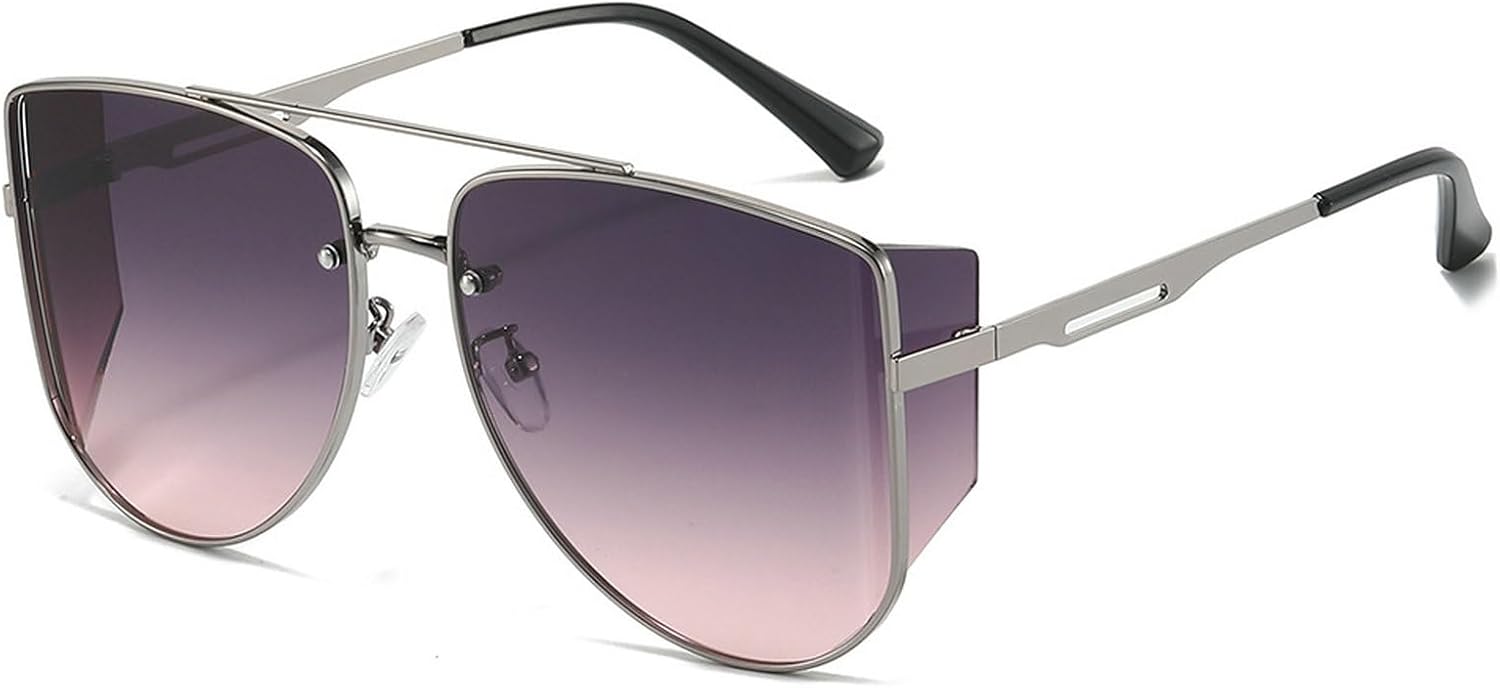 Женские солнцезащитные очки-пилот с защитой от УФ-излучения, двухлучевой градиентной оправой, модные женские солнцезащитные очки в металлической оправе mincl, Gray Pink
Женские солнцезащитные очки-пилот с защитой от УФ-излучения, двухлучевой градиентной оправой, модные женские солнцезащитные очки в металлической оправе mincl, Gray Pink