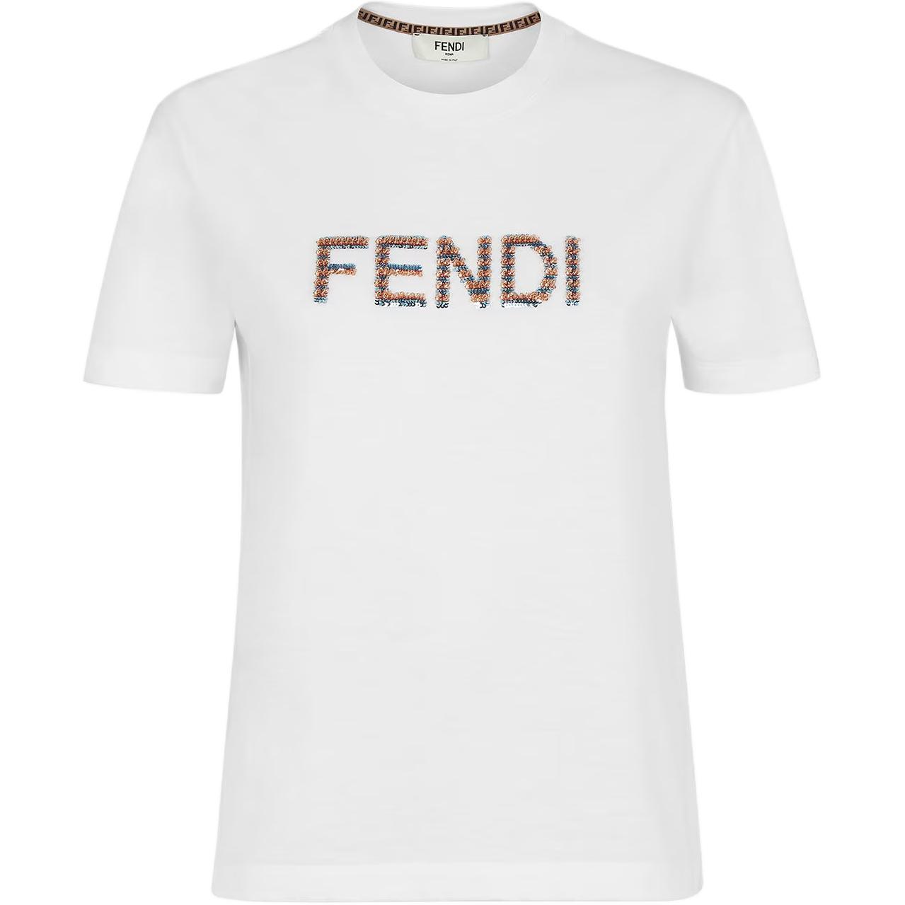 Logo Detailed Crewneck T Shirt FENDI, белый
Logo Detailed Crewneck T Shirt FENDI, белый